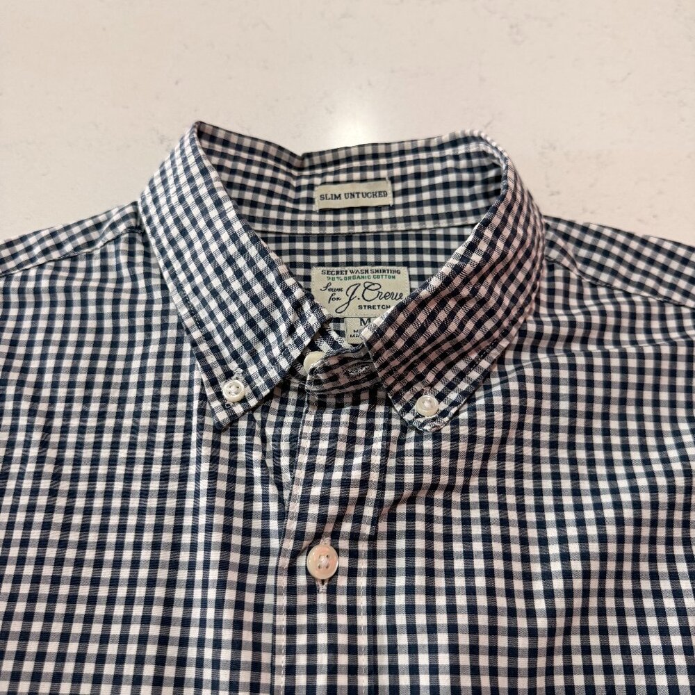 Med Slim Untucked Secret Wash cotton stretch shirt